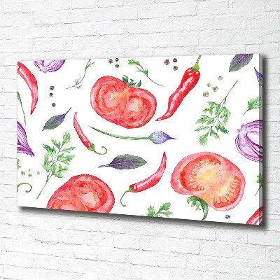 Canvas wall art Tomato and spices