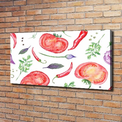 Canvas wall art Tomato and spices