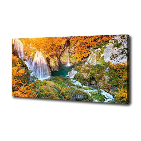 Waterfall in autumn