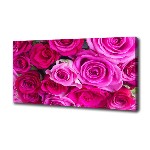 Canvas wall art A bouquet of pink roses