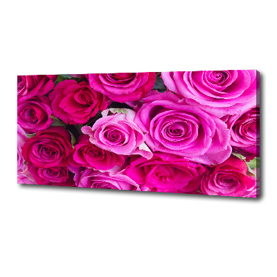 Canvas wall art A bouquet of pink roses