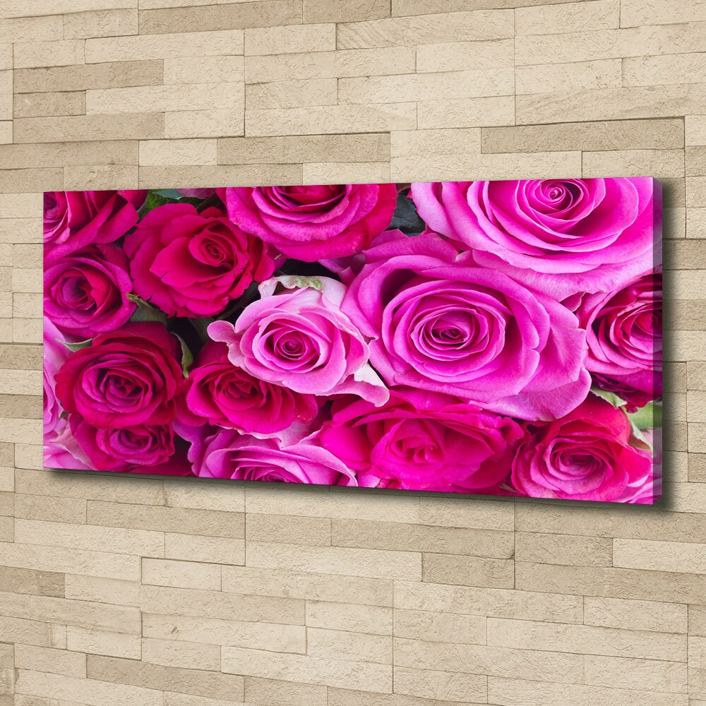 Canvas wall art A bouquet of pink roses