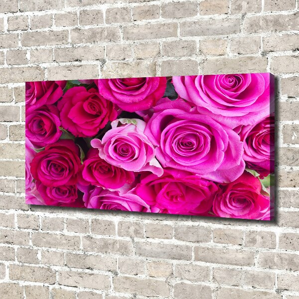 Canvas wall art A bouquet of pink roses