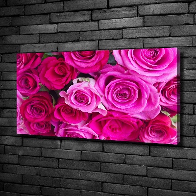 Canvas wall art A bouquet of pink roses