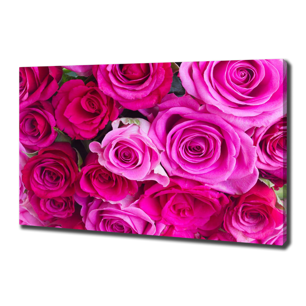 Canvas wall art A bouquet of pink roses