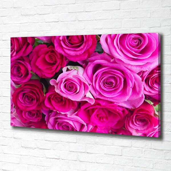 Canvas wall art A bouquet of pink roses