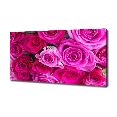 Canvas wall art A bouquet of pink roses