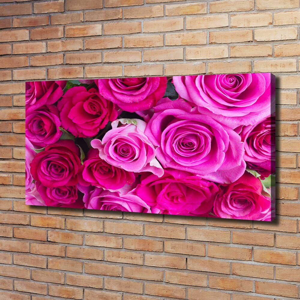 Canvas wall art A bouquet of pink roses