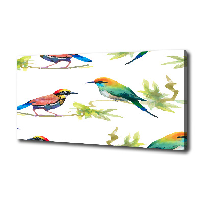 Canvas wall art Exotic birds