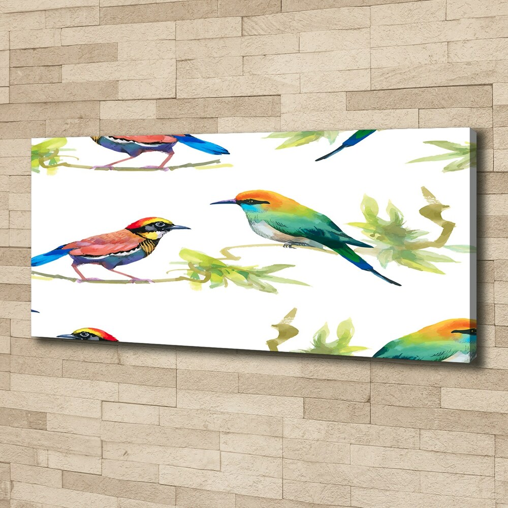 Canvas wall art Exotic birds