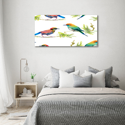 Canvas wall art Exotic birds