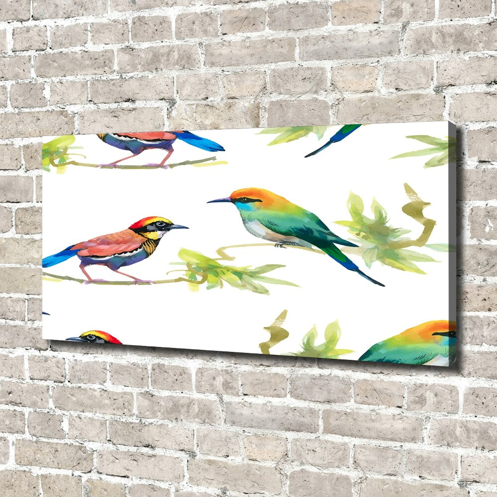 Canvas wall art Exotic birds