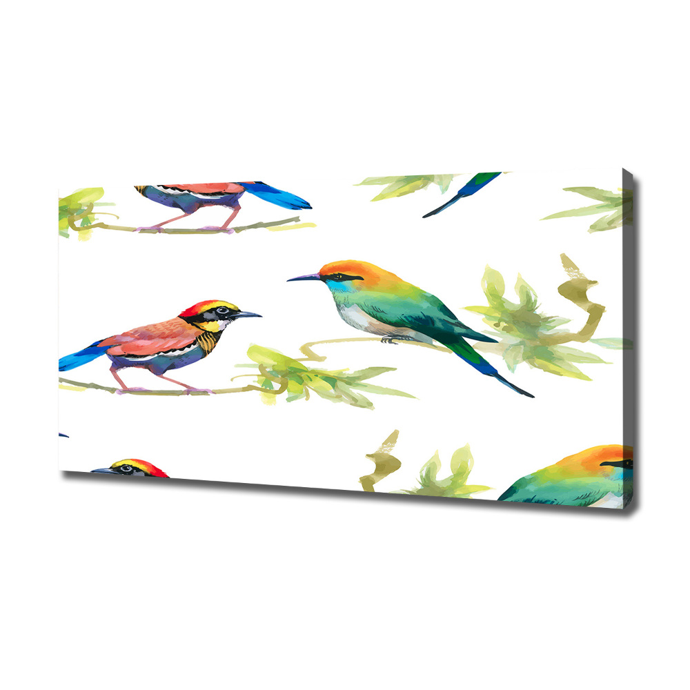 Canvas wall art Exotic birds