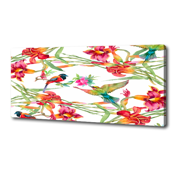 Canvas wall art Exotic birds