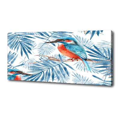 Canvas wall art Plants and bird