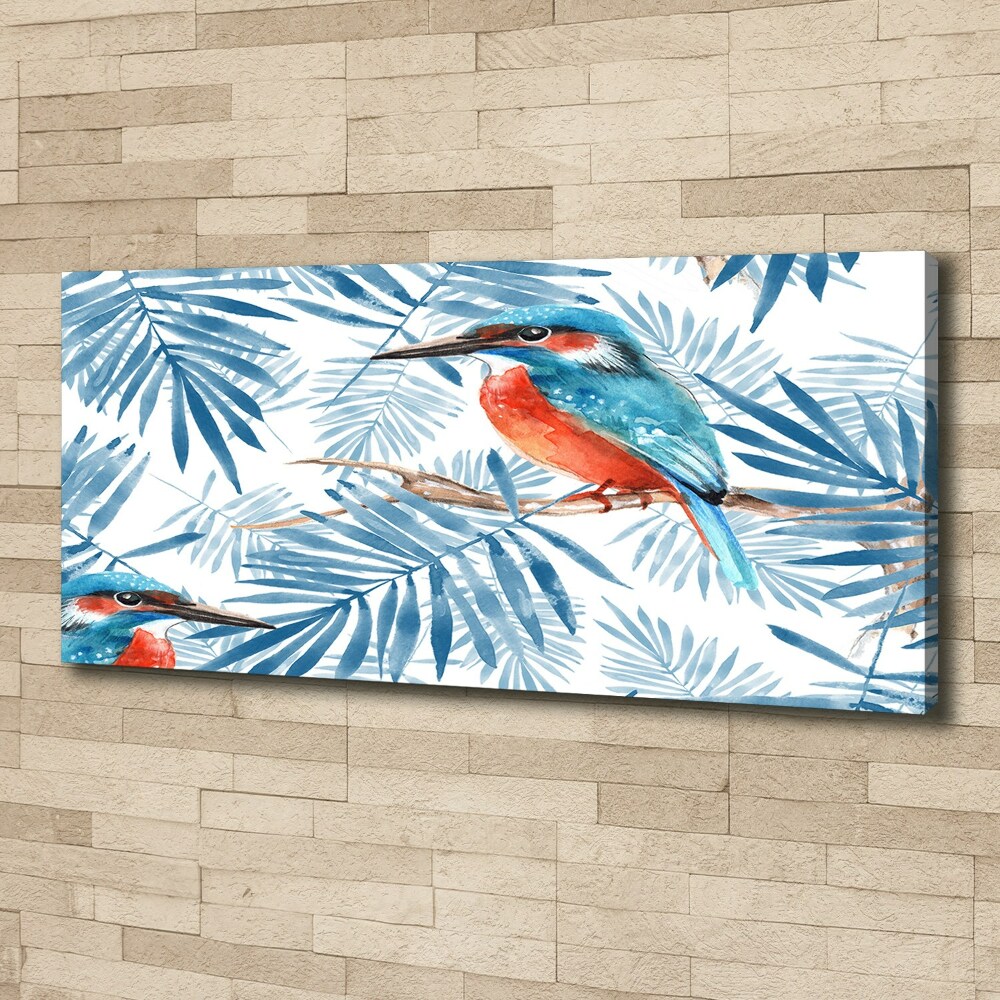 Canvas wall art Plants and bird