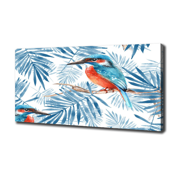 Canvas wall art Plants and bird