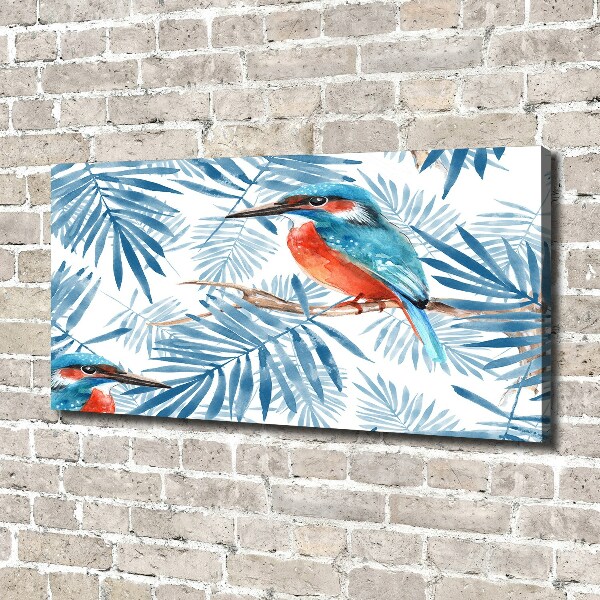 Canvas wall art Plants and bird