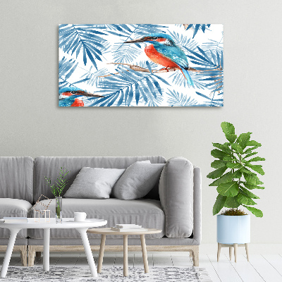 Canvas wall art Plants and bird