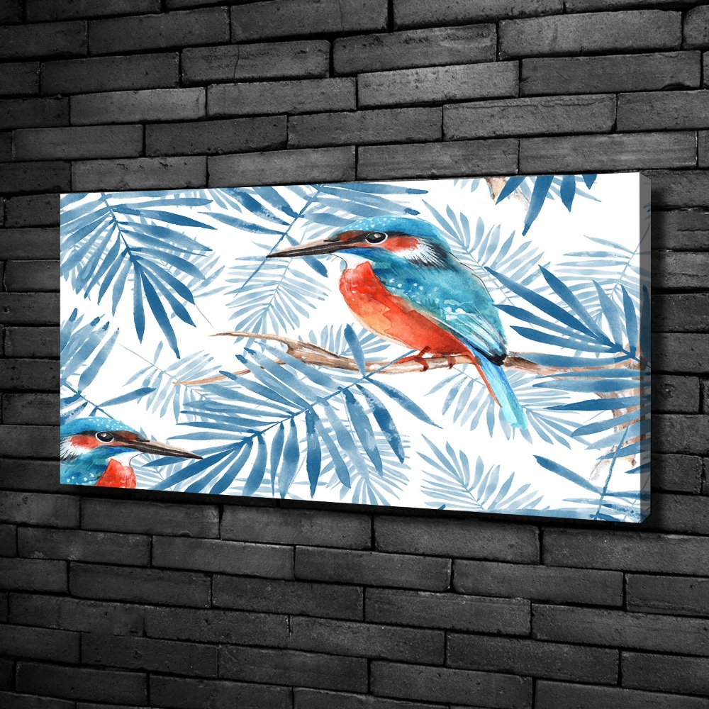 Canvas wall art Plants and bird