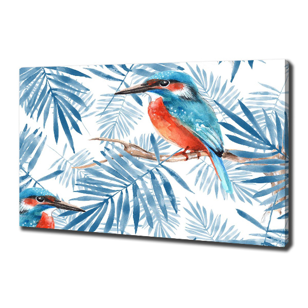 Canvas wall art Plants and bird