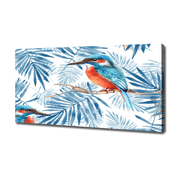 Canvas wall art Plants and bird