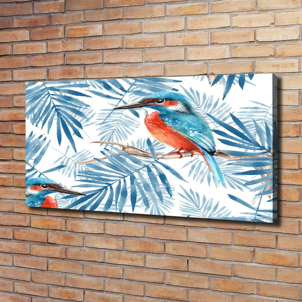 Canvas wall art Plants and bird