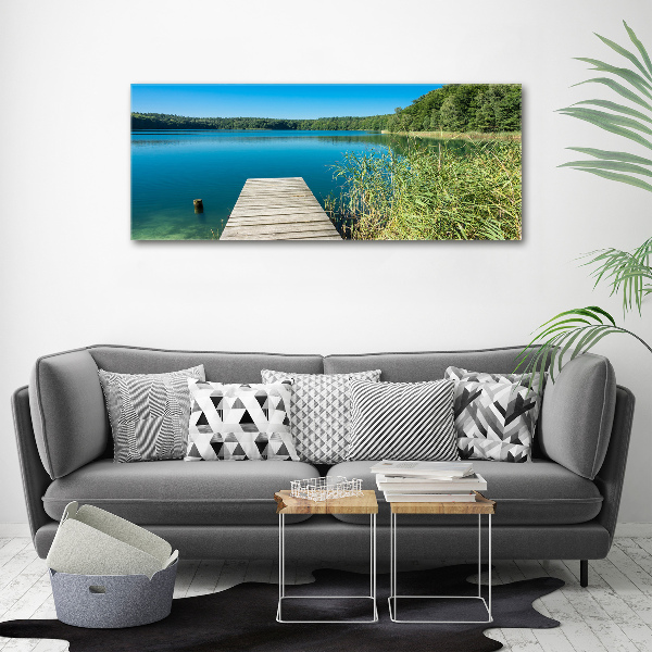 Canvas wall art Pier by the lake