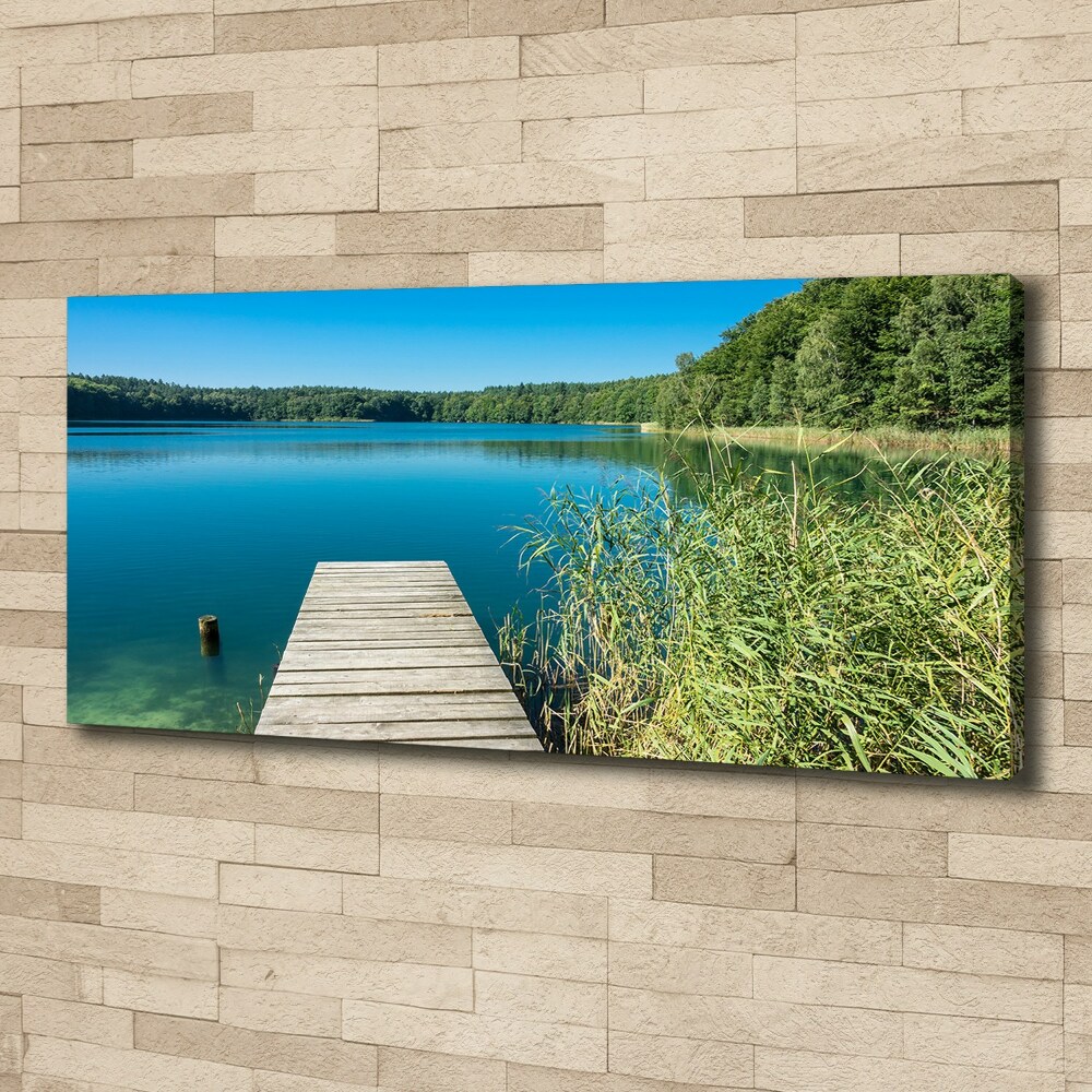 Canvas wall art Pier by the lake