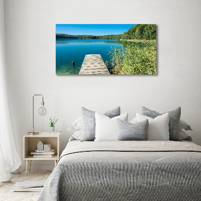 Canvas wall art Pier by the lake