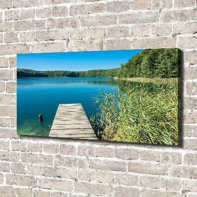 Canvas wall art Pier by the lake