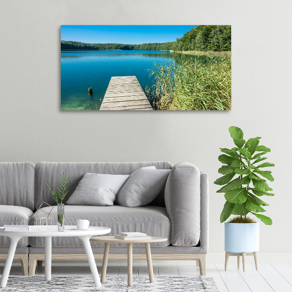 Canvas wall art Pier by the lake