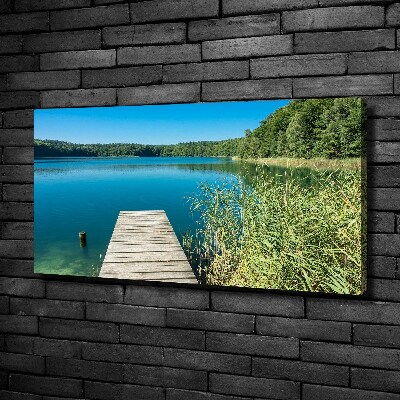 Canvas wall art Pier by the lake