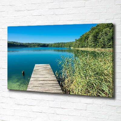 Canvas wall art Pier by the lake