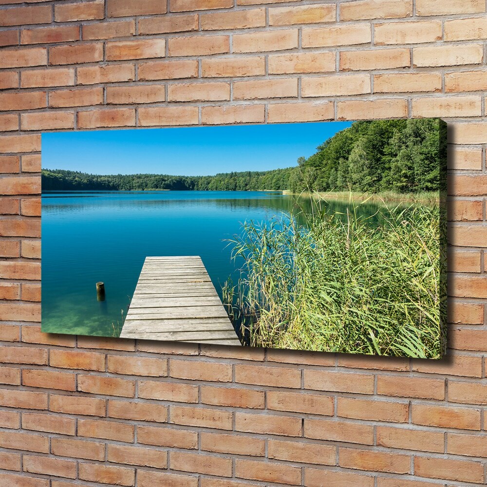 Canvas wall art Pier by the lake