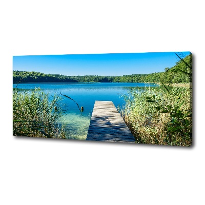 Canvas wall art Pier by the lake