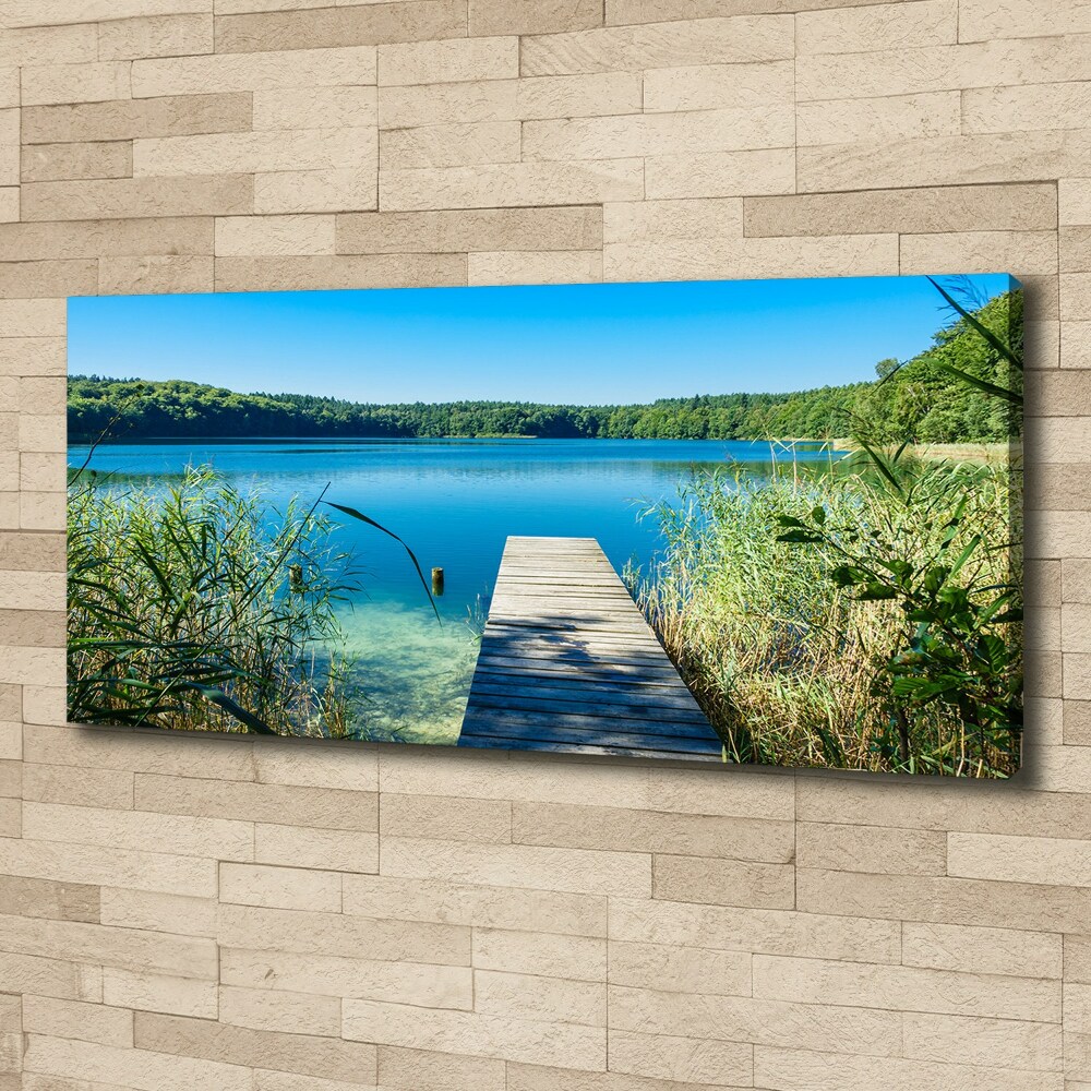 Canvas wall art Pier by the lake