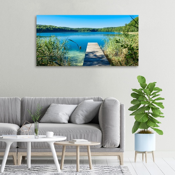 Canvas wall art Pier by the lake