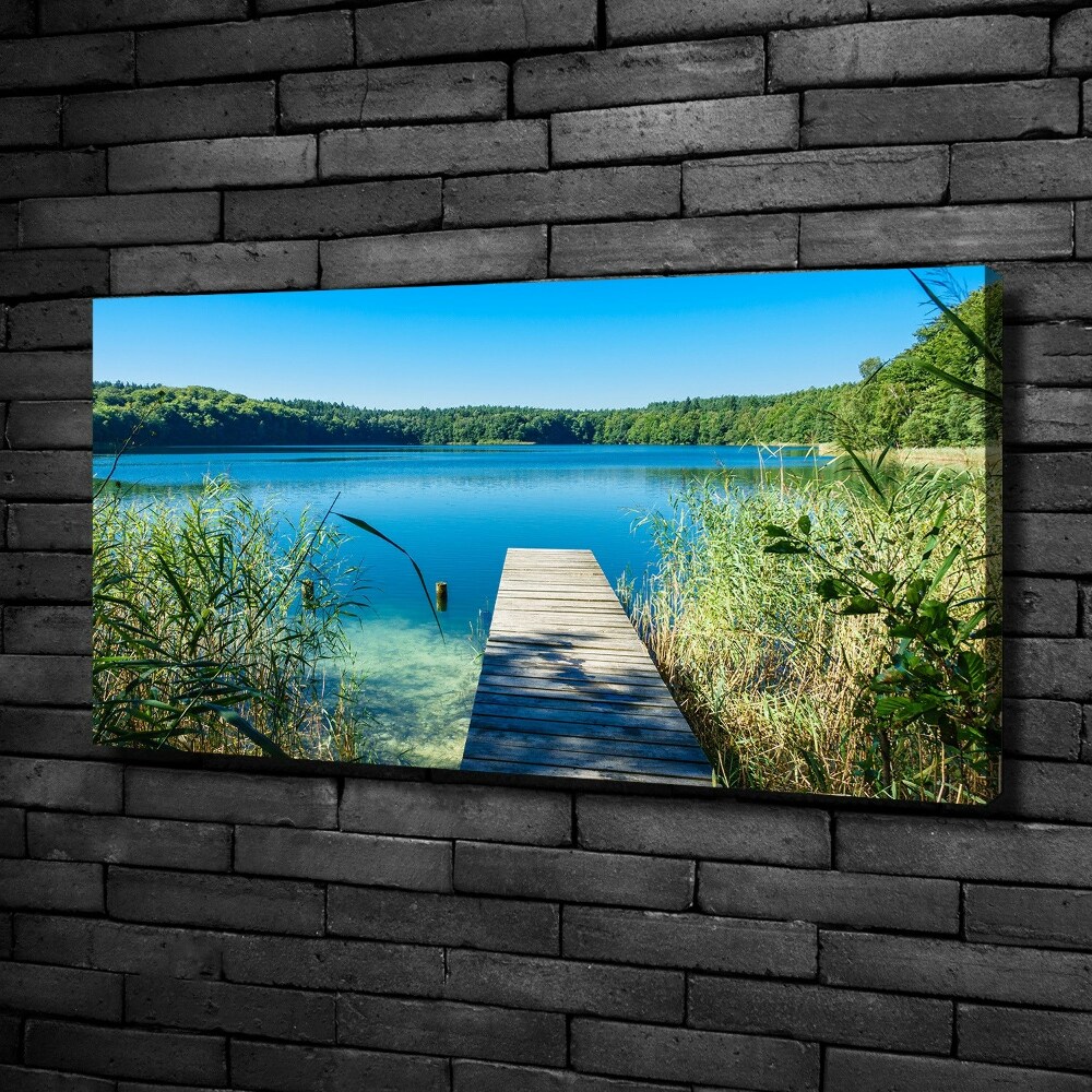 Canvas wall art Pier by the lake