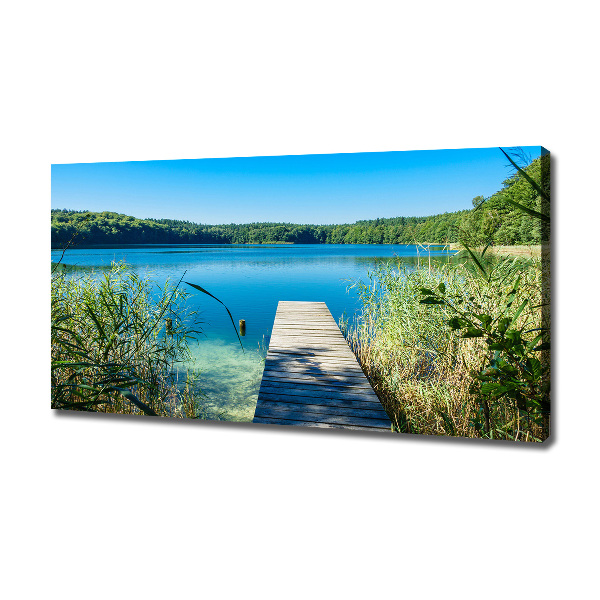 Canvas wall art Pier by the lake