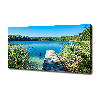 Canvas wall art Pier by the lake