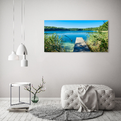 Canvas wall art Pier by the lake