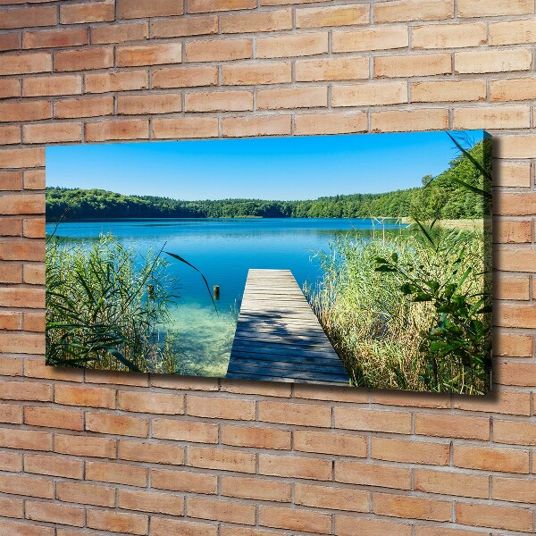 Canvas wall art Pier by the lake