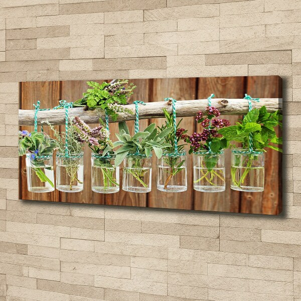 Canvas wall art Herbs in jars