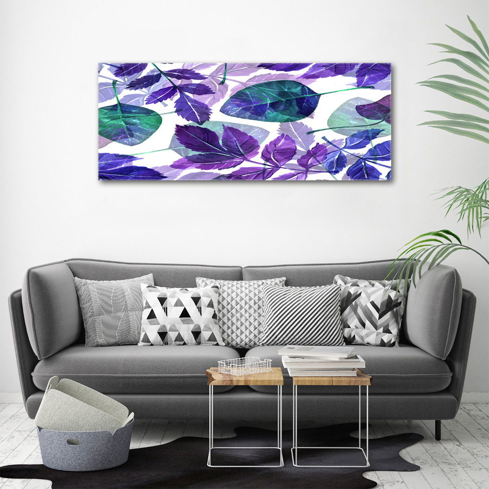 Canvas wall art Colorful leaves