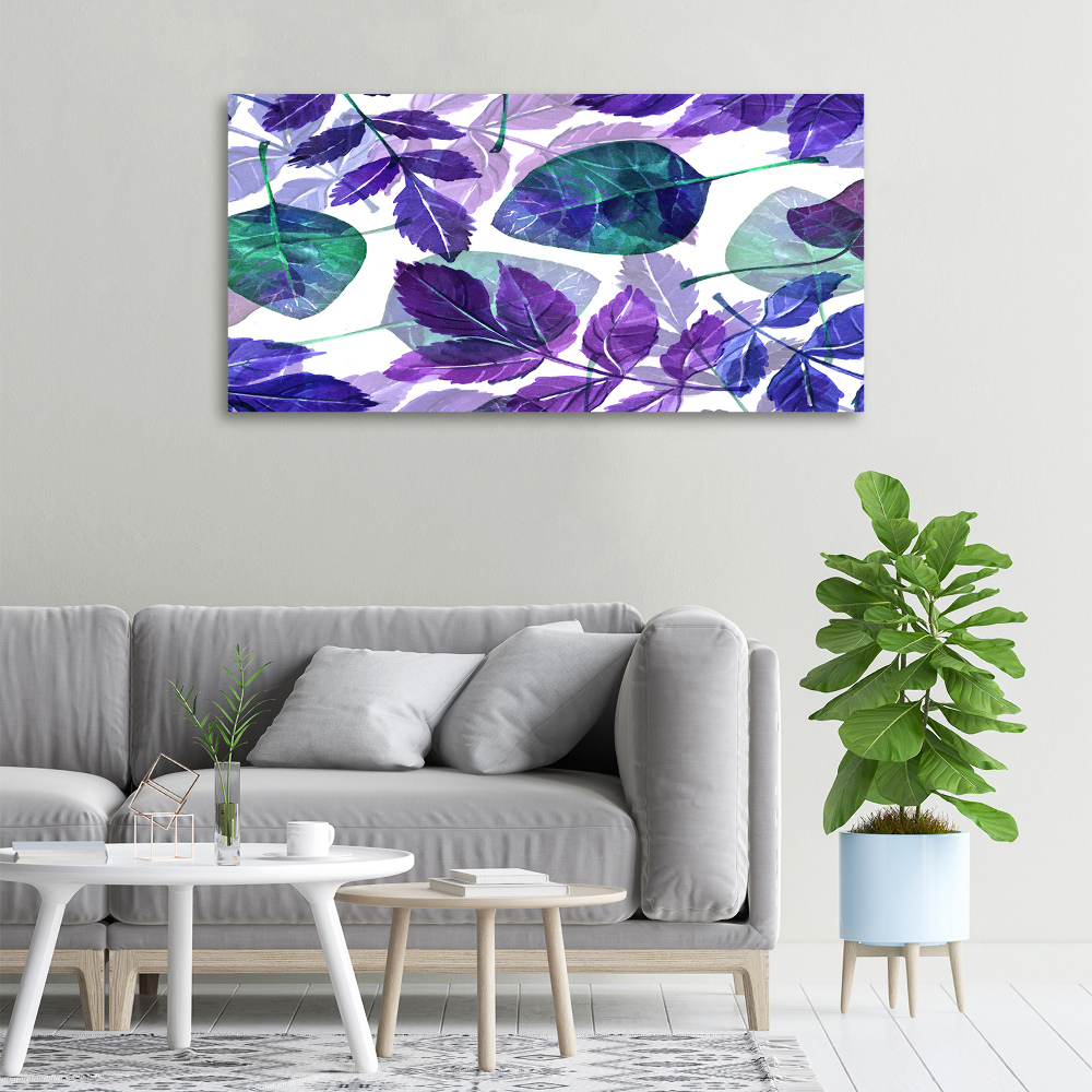 Canvas wall art Colorful leaves