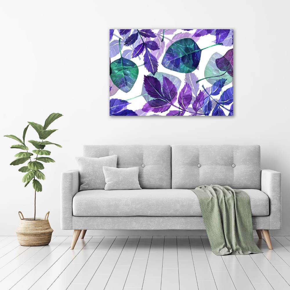 Canvas wall art Colorful leaves