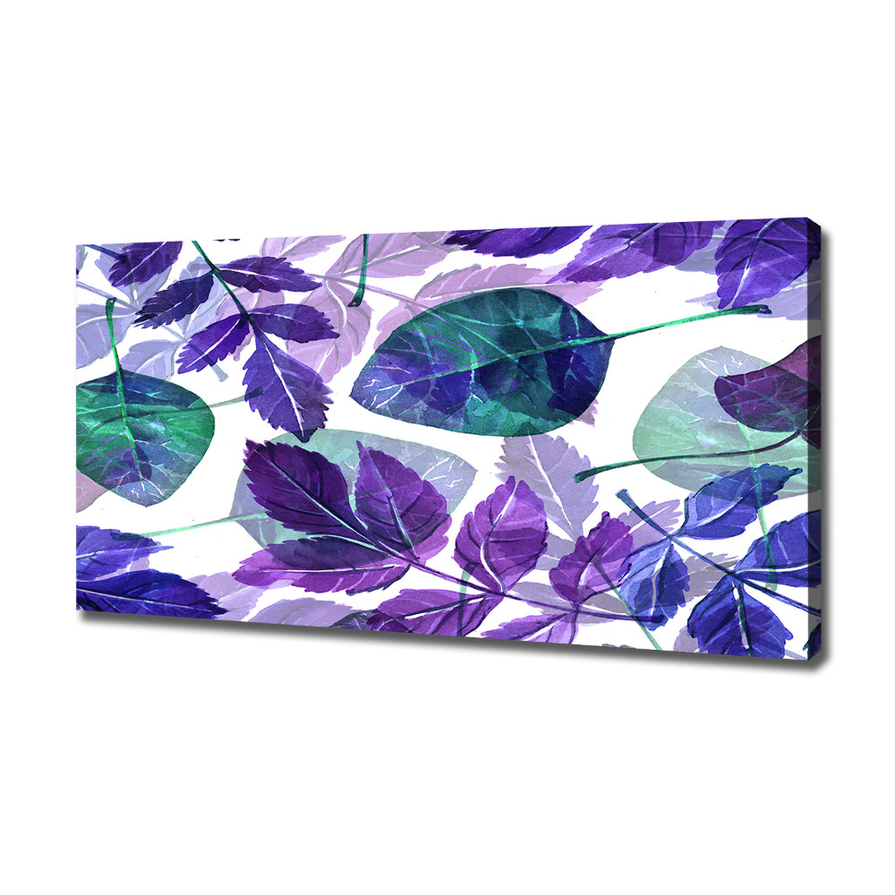 Canvas wall art Colorful leaves