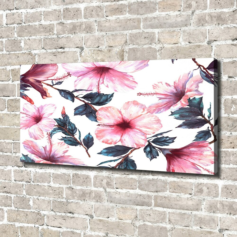 Canvas wall art Hibiscus flowers