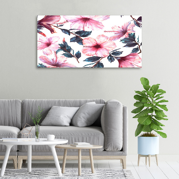 Canvas wall art Hibiscus flowers